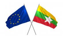 EU-Myanmar vlaggen